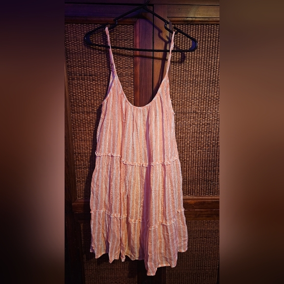 Elan EUC Womens Size Medium Pink Striped Dress - Picture 1 of 1